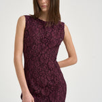 Abito donna in pizzo bordeaux 106588A330 DRUPAR57 PINKO 