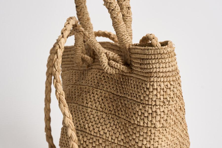 Borsa donna Arona in rafia beige ARONA TEA IBELIV 