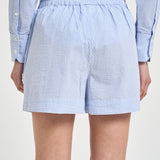 Shorts donna a righe azzurro e bianco AMN0001 STRIPES31 MC2 SAINT BARTH 