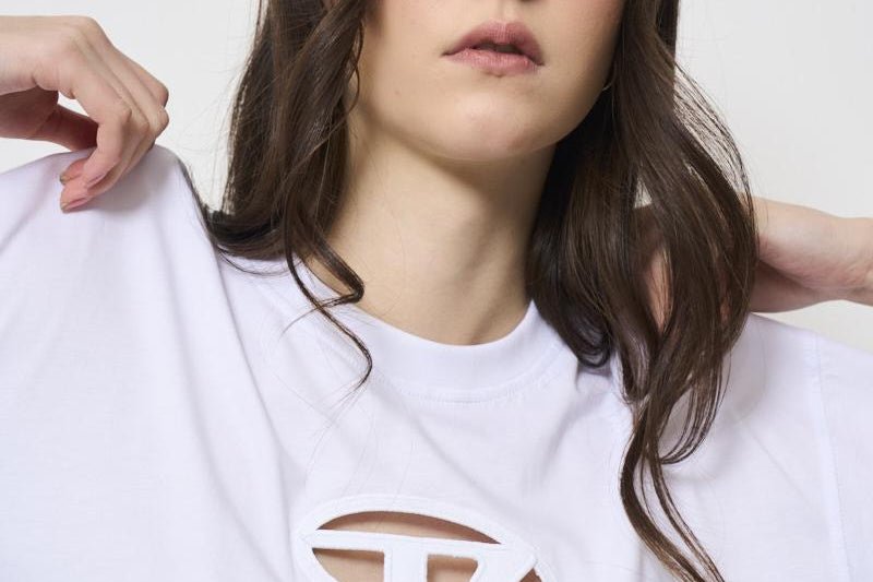 T-shirt donna bianca A15096 0NIAX100 DIESEL 