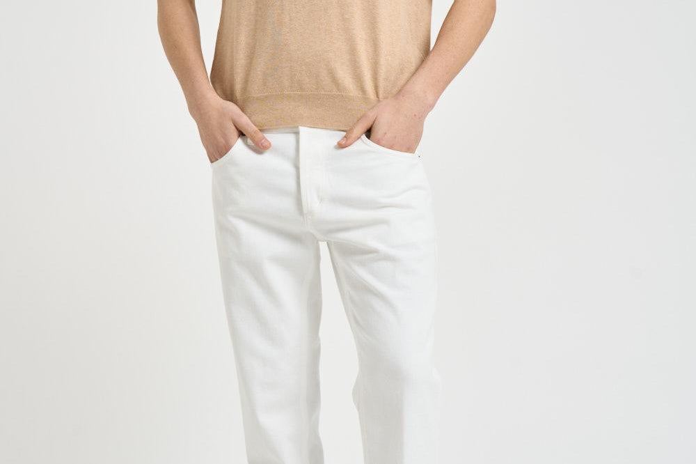 Polo uomo in maglia beige 710980682 500 RALPH LAUREN 