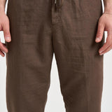 Pantalone uomo in lino marrone PG26 82 PERFECTION 