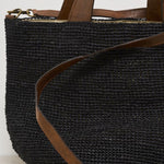 Borsa donna Mirozy in rafia nera MIROZY BLACK IBELIV 