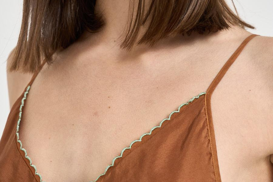Top donna satinato coccio 14866 3075 FORTE FORTE 