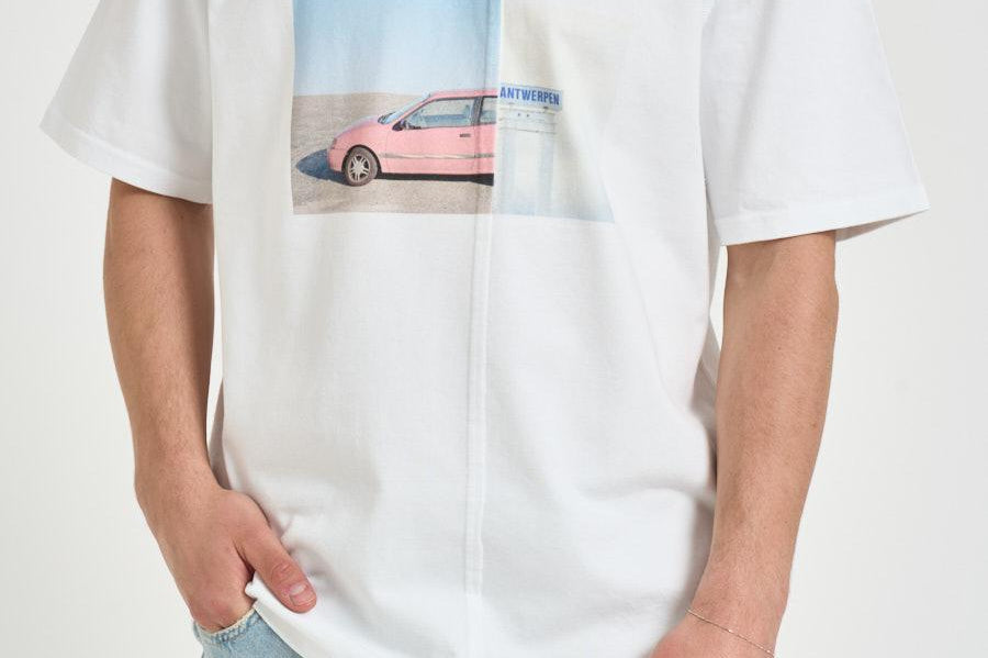 T-shirt uomo bianca con stampa 238T1 100 ARTE ANTWERP 