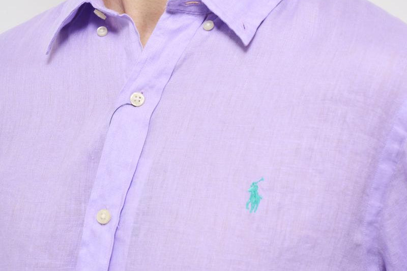Camicia uomo in lino viola 710968915 010 RALPH LAUREN 