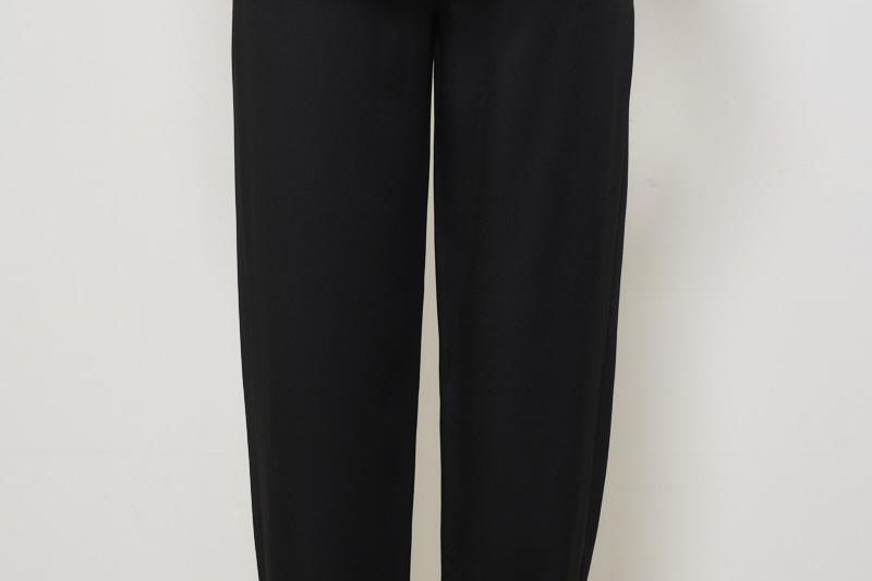 Pantalone donna Kendry in raso nero PA0522FA C1J04I01BK ISABEL MARANT 