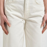 Jeans donna Manon dritti in denim bianco 10896 OFW25ECRU ANINE BING 