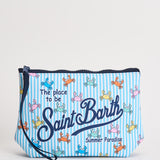 Pochette donna Aline con granchi celeste ALINE 01081L MC2 SAINT BARTH 