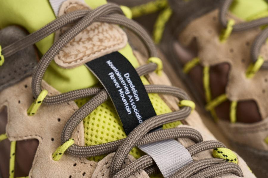 Sneakers uomo Yamabushi beige e lime YAMABUSHIM 1D87LIME FLOWER MOUNTAIN 