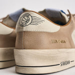 Sneakers uomo Stardan bianca e beige GMF00667 F00814015875 GOLDEN GOOSE 
