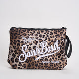 Pochette donna Aline fantasia leopardata nera e marrone ALINEL 00653L MC2 SAINT BARTH 