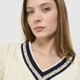 Maglia donna panna GWP02120 P00191211782 GOLDEN GOOSE 