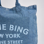 Borsa donna shopping in denim 11857 WHD59SHADOWBLUE ANINE BING 