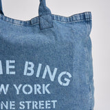 Borsa donna shopping in denim 11857 WHD59SHADOWBLUE ANINE BING 