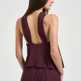 Top donna con gioiello bordeaux 14885 2543 FORTE FORTE 