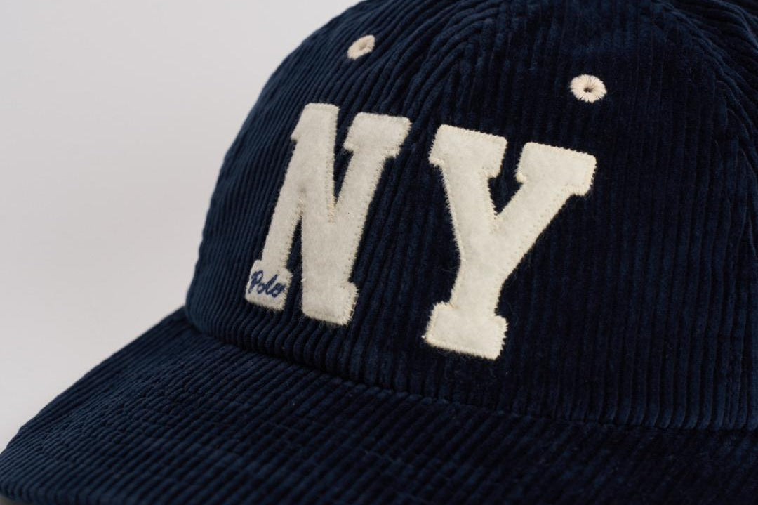 Cappello uomo baseball blu a costine NY 710979197 001 RALPH LAUREN 