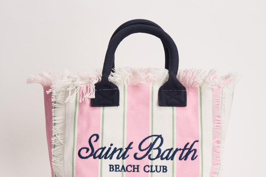 Borsa donna colette a righe rosa e bianca COLETTE 02598L MC2 SAINT BARTH 