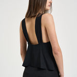 Top donna con gioiello nero 14885 8007 FORTE FORTE 