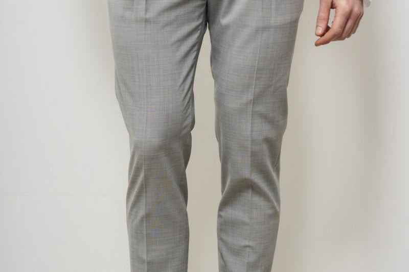 Pantalone uomo grigio chiaro Tiberios TIBERIOS 32508240 BRIGLIA 