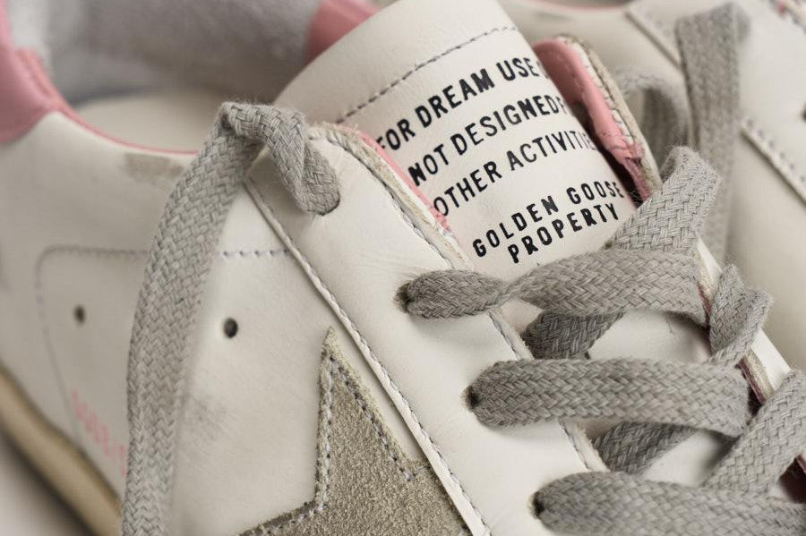 Sneakers donna Super Star bianche e rosa GWF00102 F00256910914 GOLDEN GOOSE 