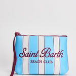Pochette donna Aline fantasia a righe celesti e bianche ALINE 00605L MC2 SAINT BARTH 