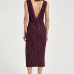 Abito donna in pizzo bordeaux 106588A330 DRUPAR57 PINKO 