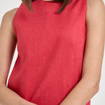 Abito donna corto smanicato corallo S6SN18 D10 SEMICOUTURE 