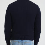 Giubbotto uomo in camoscio e tessuto blu FRANCIS KNIT 309 THE JACK LEATHERS 