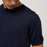 T-shirt uomo in maglia girocollo blu K100421 38 KANGRA 