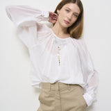 Camicia donna bianca Bohemian 13534 BIANCO0002 FORTE FORTE 