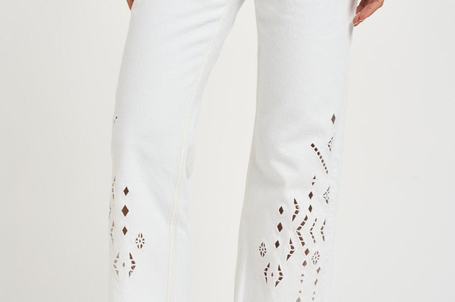 Jeans donna traforato cropped bianco PA0694FA D2H01WHITE ISABEL MARANT 