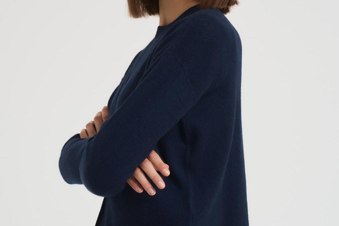 Cardigan donna blu notte. GIUSEPPA NAVY ABSOLUT CASHMERE. 
