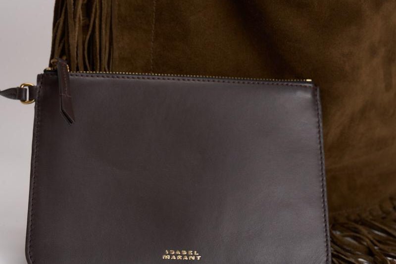 Borsa donna in suede Oskan Hobo Soft marrone PP0200FC C3C14M50BZ ISABEL MARANT 