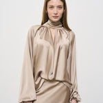 Camicia donna satinata beige T170941C GREIGE THE ANDAMANE 