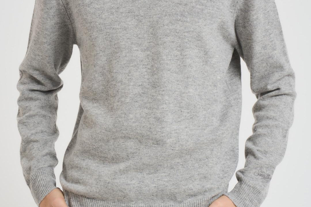 Maglia uomo girocollo grigia REGENT LAMBSWL15ML MC2 SAINT BARTH 