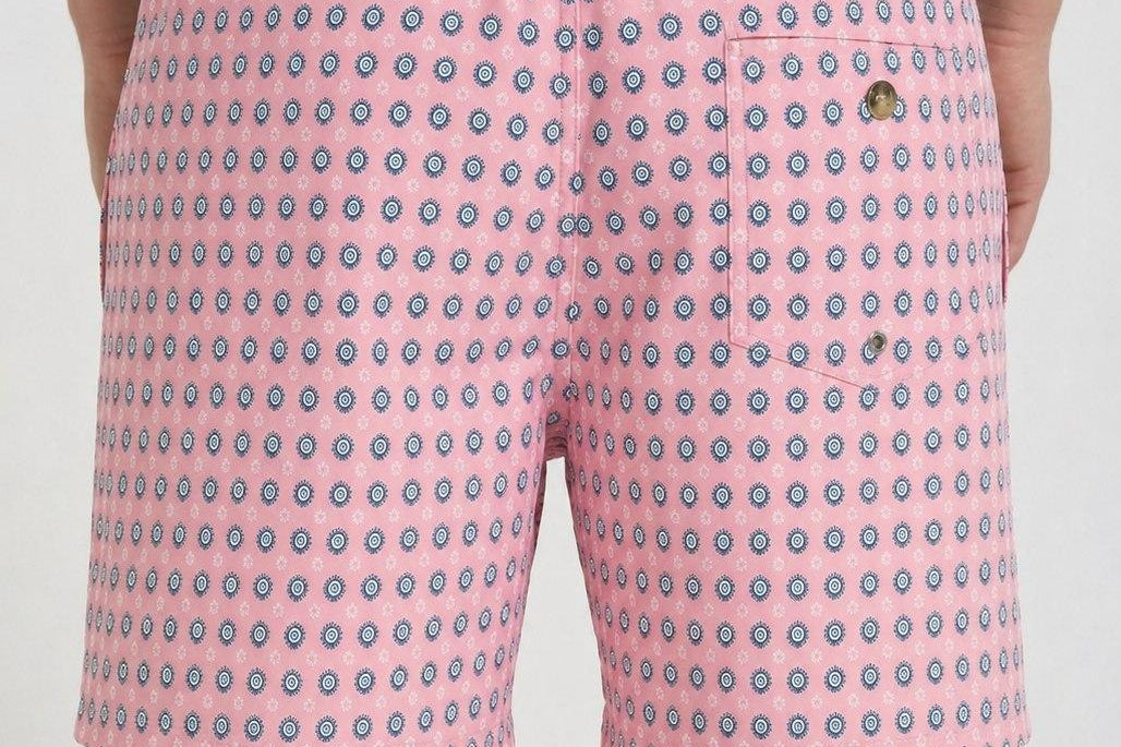 Costume uomo stampa geometrica rosa NATURET 21 MC2 SAINT BARTH 