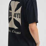 T-shirt uomo girocollo nera TT07012 VINTAGEBLACK0027 RHUDE 