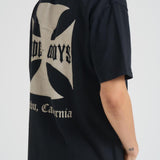 T-shirt uomo girocollo nera TT07012 VINTAGEBLACK0027 RHUDE 