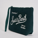 Pochette donna Aline Corduroy in velluto verde ALINE COURD52EMB MC2 SAINT BARTH 