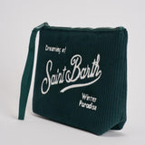 Pochette donna Aline Corduroy in velluto verde ALINE COURD52EMB MC2 SAINT BARTH 