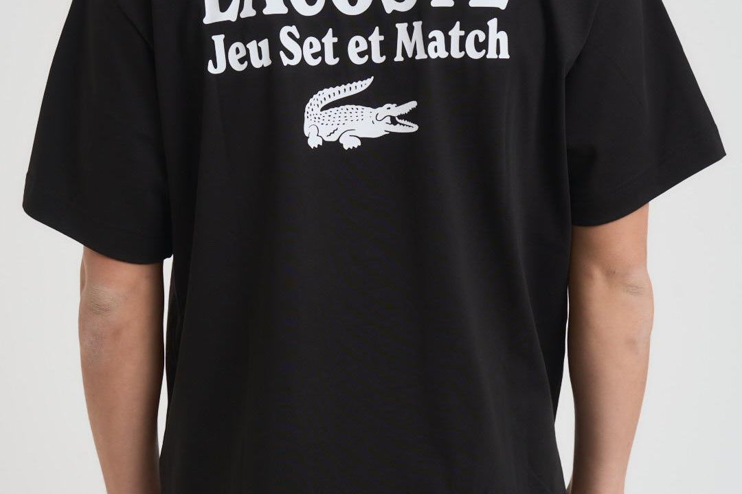T-shirt uomo girocollo nera TH5950 031 LACOSTE 