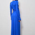 Abito donna lungo Octavia Dress blu cobalto 625SS6629O NAVYBLUE DANAME 