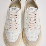Sneakers uomo Medalist low in suede beige e verde AULM LS17 AUTRY 