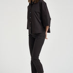 Camicia donna marrone fon F6SK22 W18 LIVIANA CONTI 