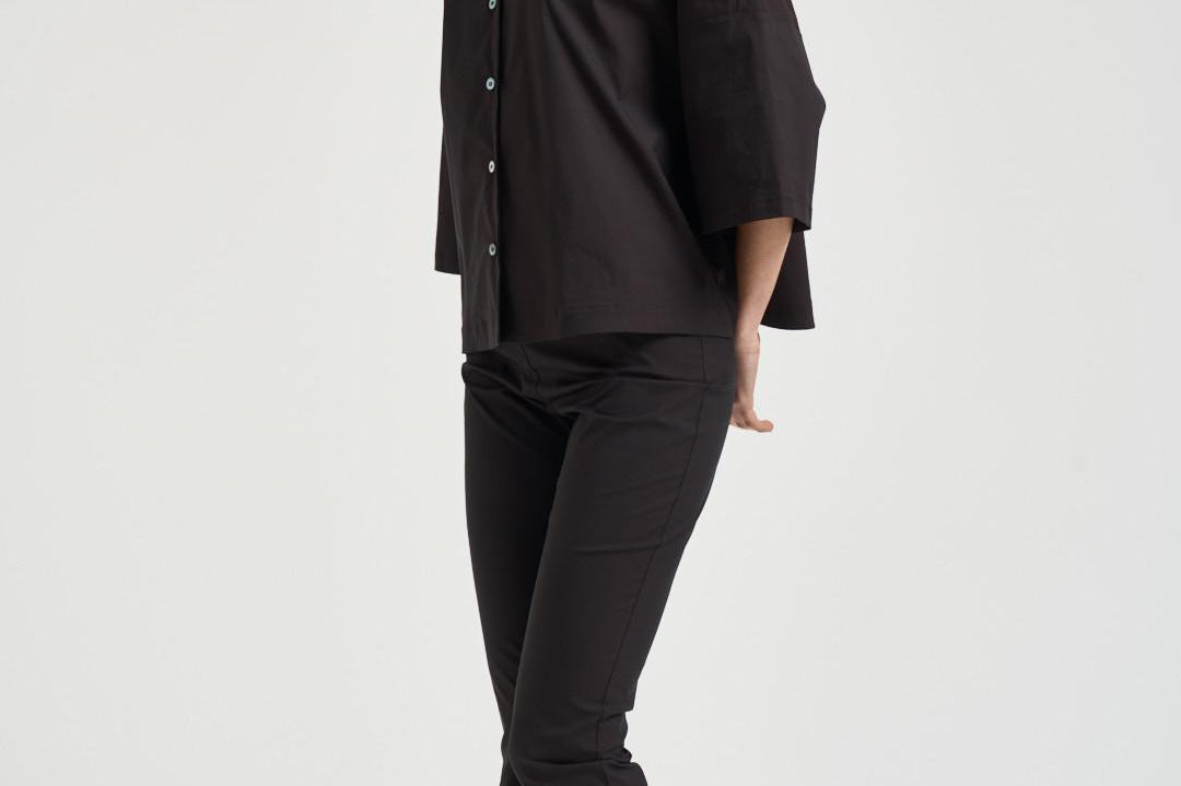 Camicia donna marrone fon F6SK22 W18 LIVIANA CONTI 