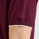 Polo uomo in maglia bordeaux SLOANCONTRAST 45 MC2 SAINT BARTH 