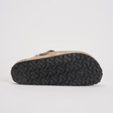 Scarpa donna Boston con pelliccia di agnello taupe 1028299 TAUPE BIRKENSTOCK 