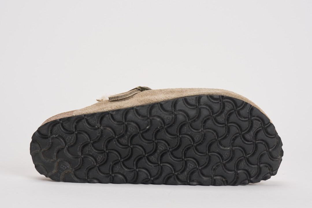 Scarpa donna Boston con pelliccia di agnello taupe 1028299 TAUPE BIRKENSTOCK 