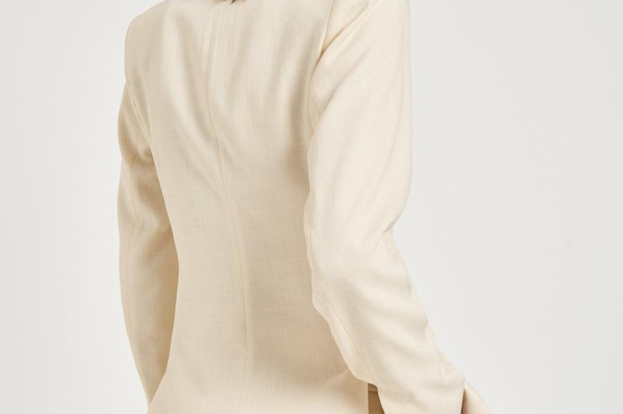 Giacca donna doppiopetto burro 106924 A2W6C00 PINKO 
